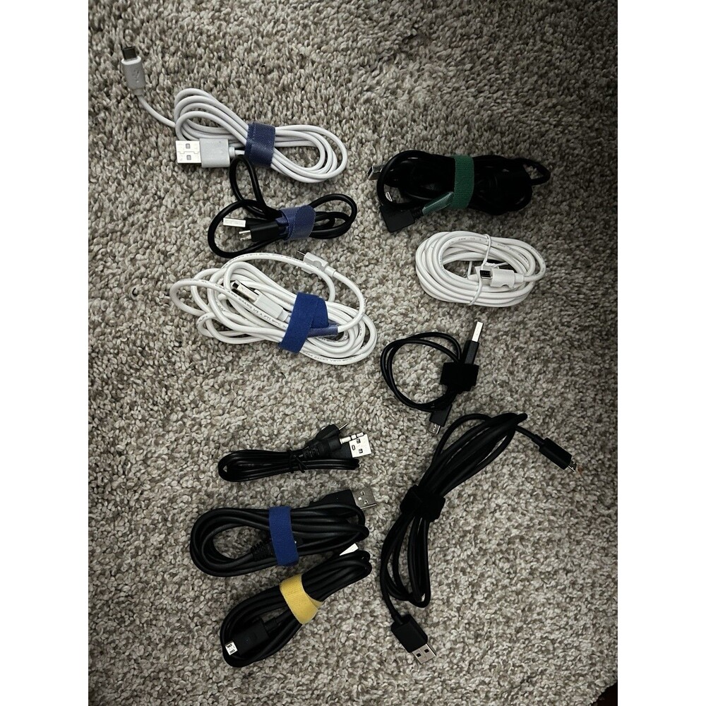 Lot of 10 Micro B USB Cables for Cameras & Phones